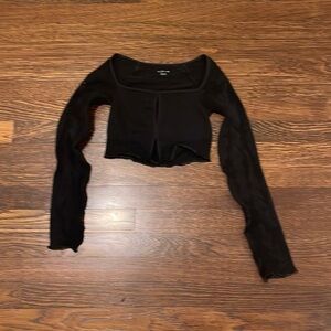 We the free cropped long sleeve with cutouts